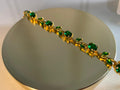 Emerald Green Crystal Gold-Plated Bracelet for Women