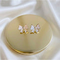 Gold Plated Enamel Bow Stud Earrings – Minimalist Ribbon Bow Earrings