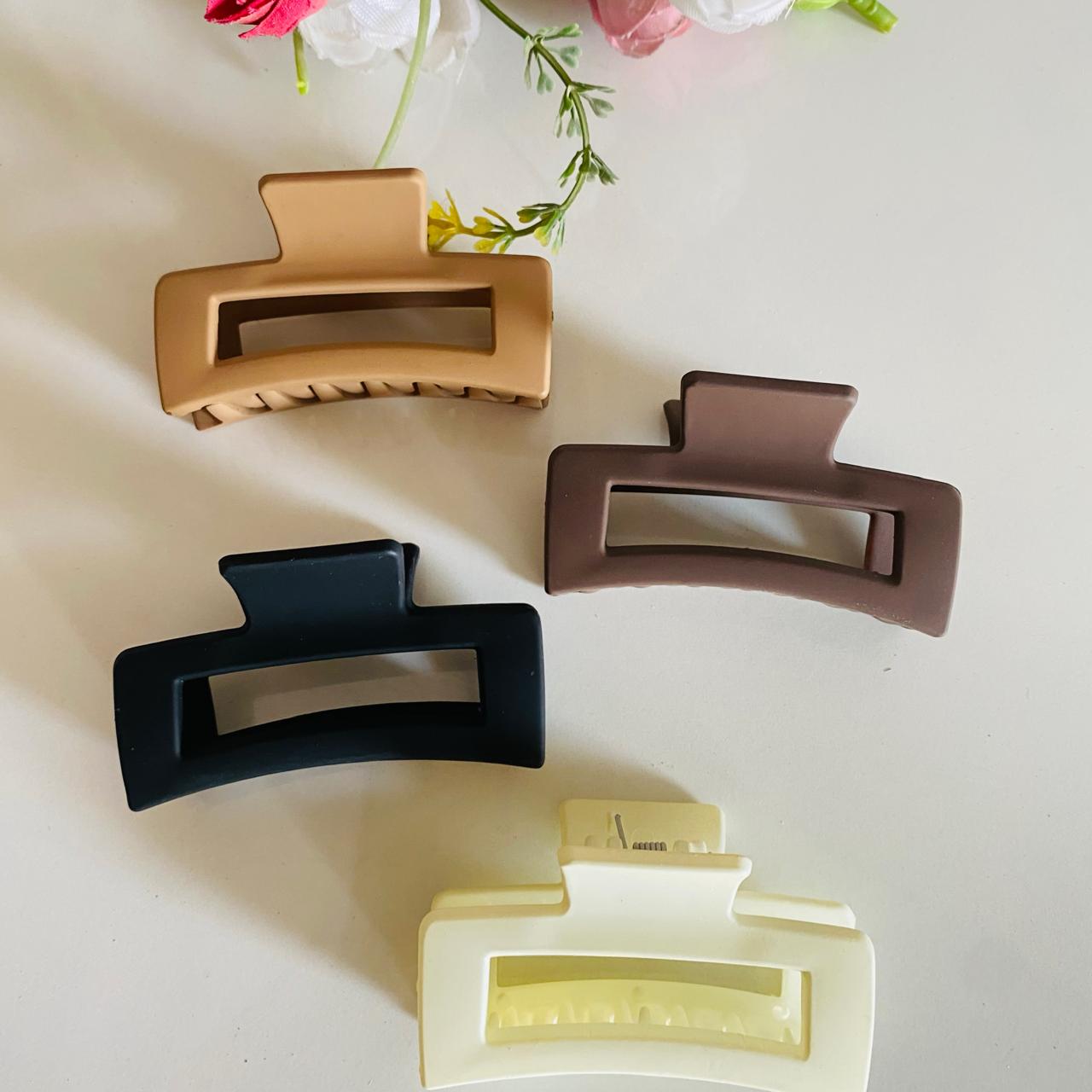 Minimalist Matte Rectangle Hair Claw Clip