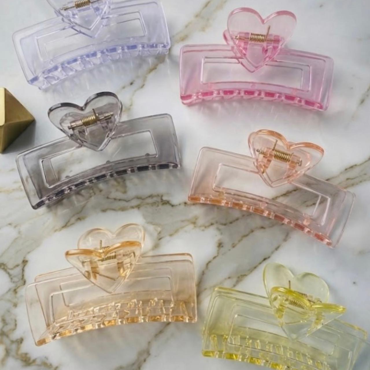 Transparent Heart Hair Claw Clip – Cute Acrylic Hair Clip
