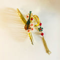 Vintage Gold Tassel Hair Claw Clip