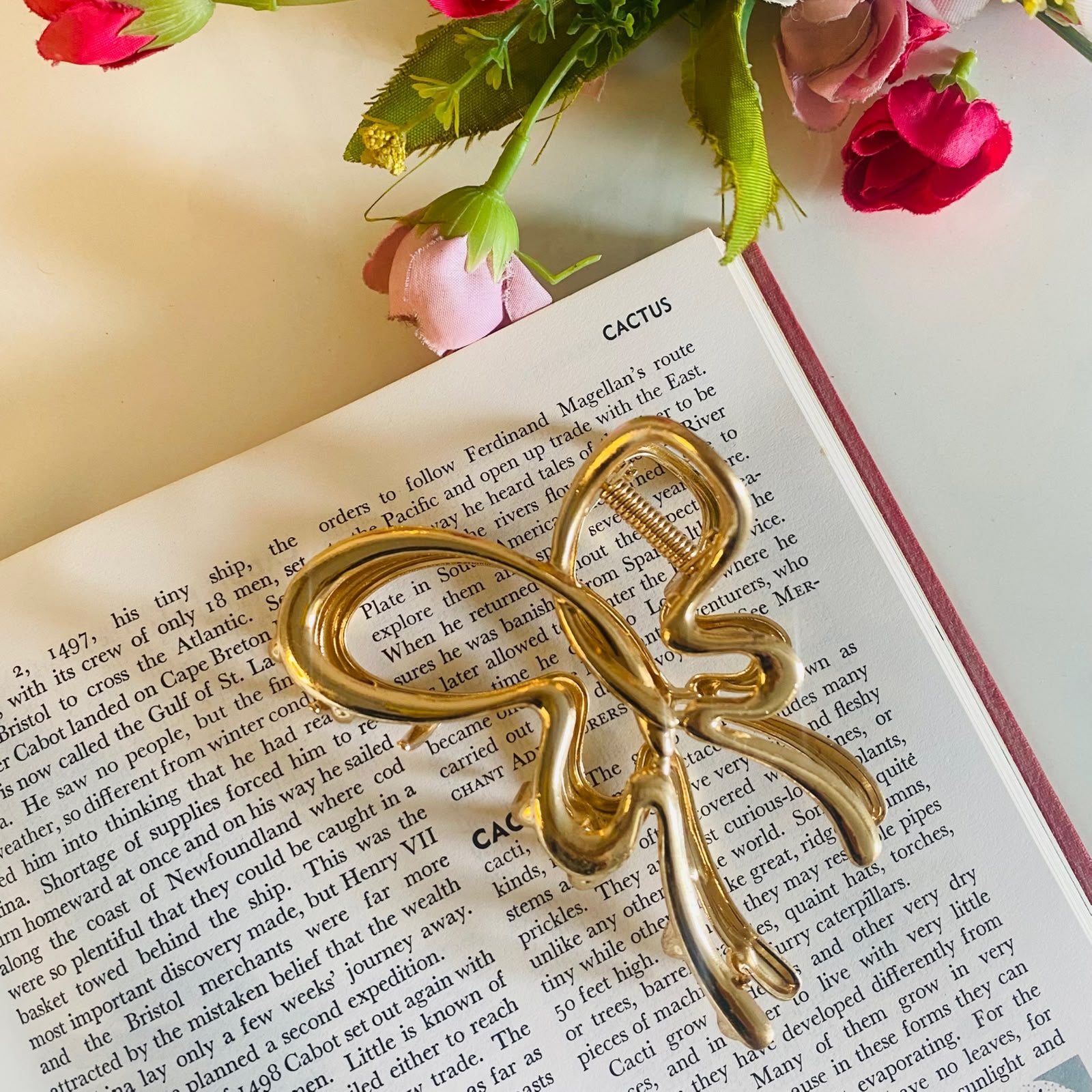 Gold Butterfly Hair Claw Clip