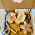 Beige Floral Hair Accessories Gift Set
