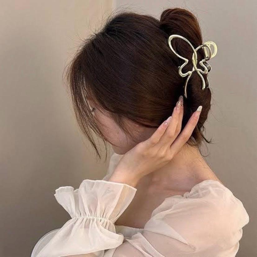 Gold Butterfly Hair Claw Clip